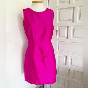 NWT ASAP Saks Fifth Avenue Fuchsia Pink Sheath Dress Vintage 100% Silk Size 12